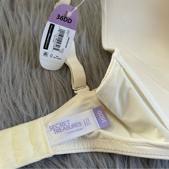 Secret Treasures Bra‎ Womens Size 36DD White Wireless Thin Padding Back Closure - Picture 7 of 7